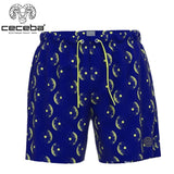 Ceceba Swirl Print Lined Swim Shorts Blue