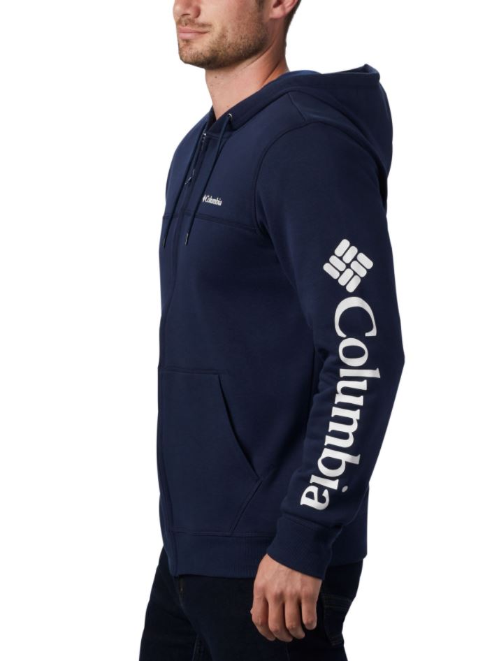 Columbia Logo Full Zip Navy Hoodie Navy