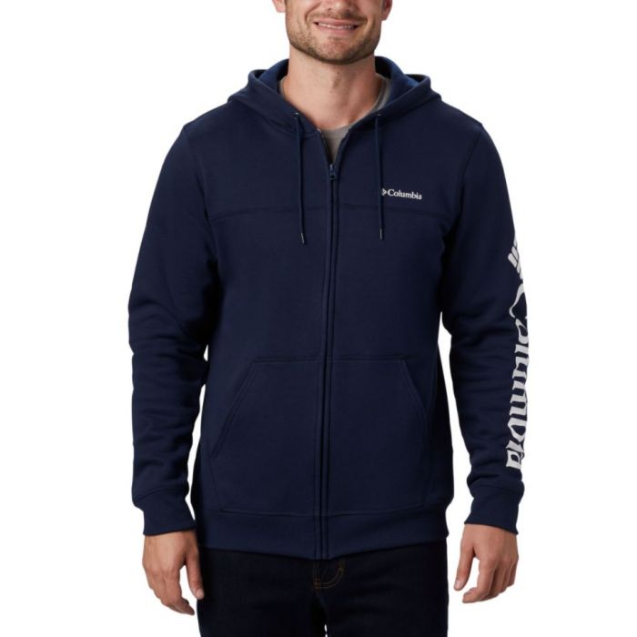 Columbia Logo Full Zip Navy Hoodie Navy