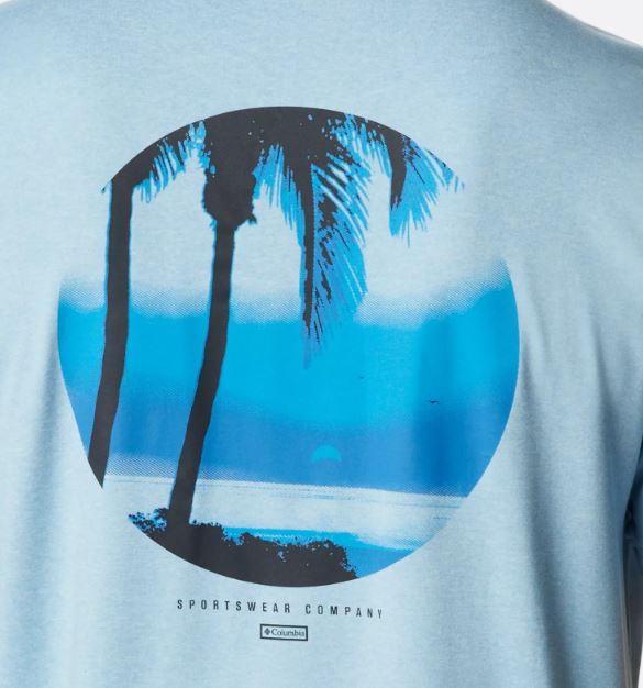 Columbia Tech Trail Graphic Blue Tee Blue