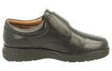 D.B Benny Extra Wide Black Leather Shoes Black
