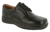 D.B. Bob Extra Wide Laced Black Shoes Black