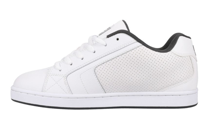 D.C. Net White & Grey Laced Shoe White