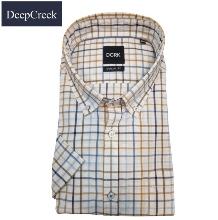 D.C.R.K. Creek Beige & White Check Shirt Beige