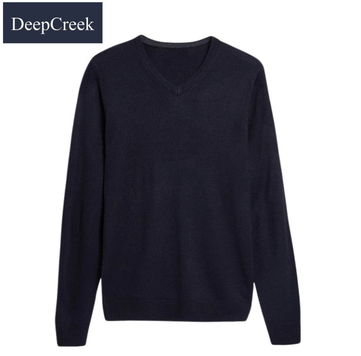 D.C.R.K X-Tall Navy V-Neck Knit Navy