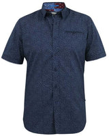 Duke Brody Micro Print Navy Shirt Navy