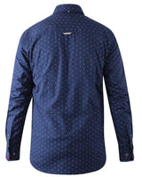 Duke Chilton Navy Micro Print Shirt Navy