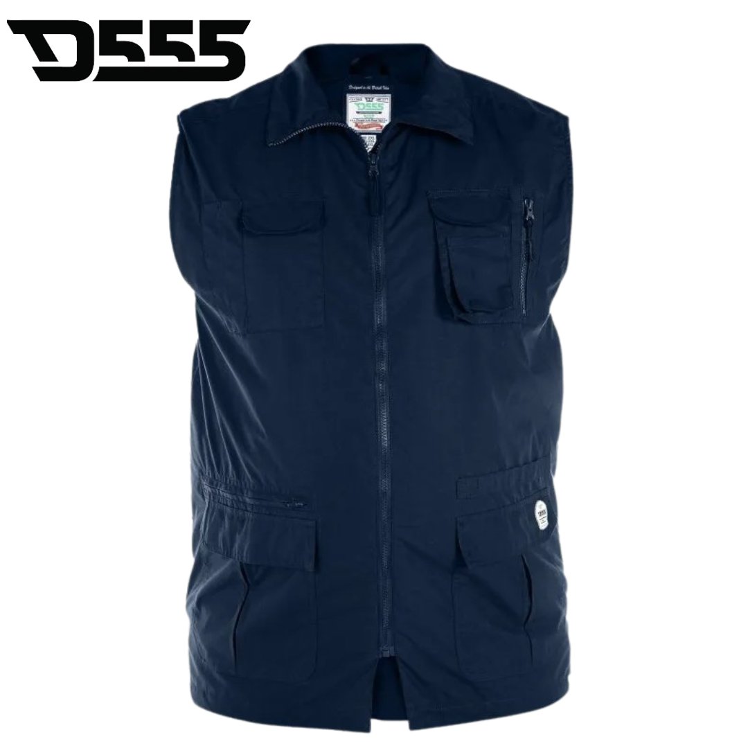 Duke Enzo Multi Pocket Gillet Navy