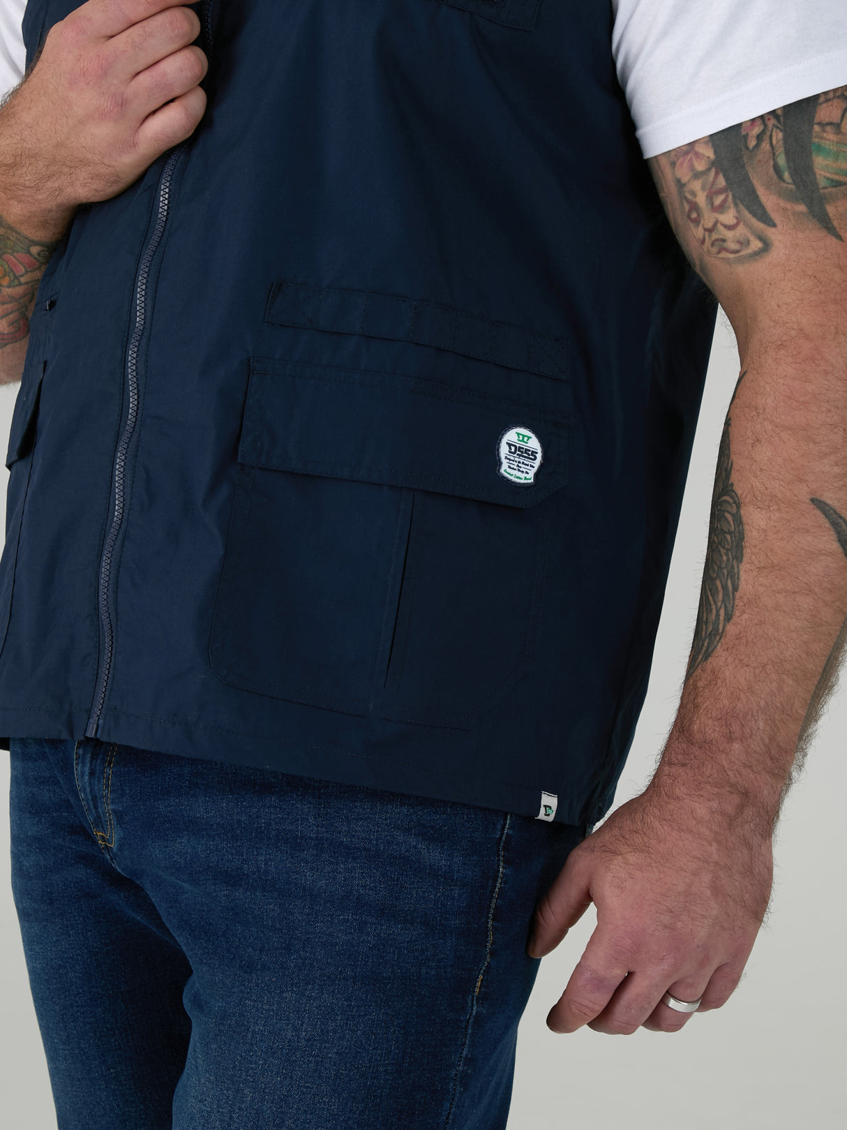 Duke Enzo Multi Pocket Gillet Navy