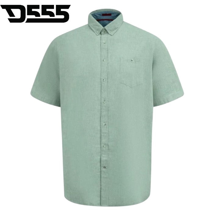 Duke Falmouth Linen Mix Mint Shirt Green