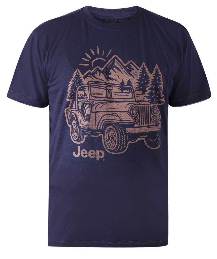Duke Jeep Printed Navy T-Shirt Navy
