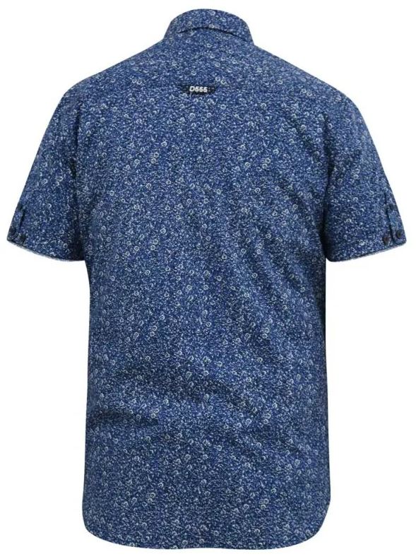 Duke Kyle Print Blue Short Sleeve Shirt Blue