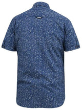 Duke Kyle Print Blue Short Sleeve Shirt Blue