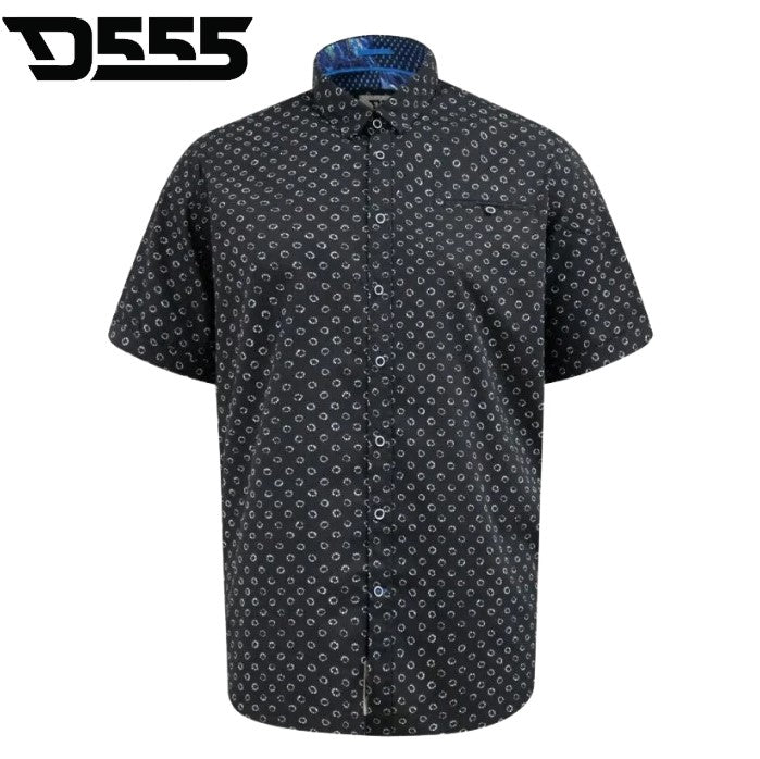 Duke Matlock Print Pattern Shirt Black