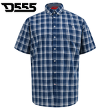 Duke Morris Check Short Sleeve Shirt Blue