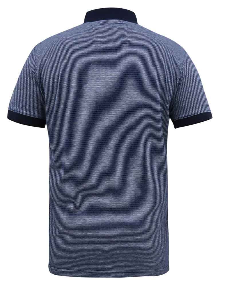 Duke X-Tall Oxley Navy Stripe Polo Shirt Navy