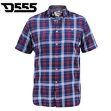 Duke Portland S/S Blue & Red Check Shirt Blue