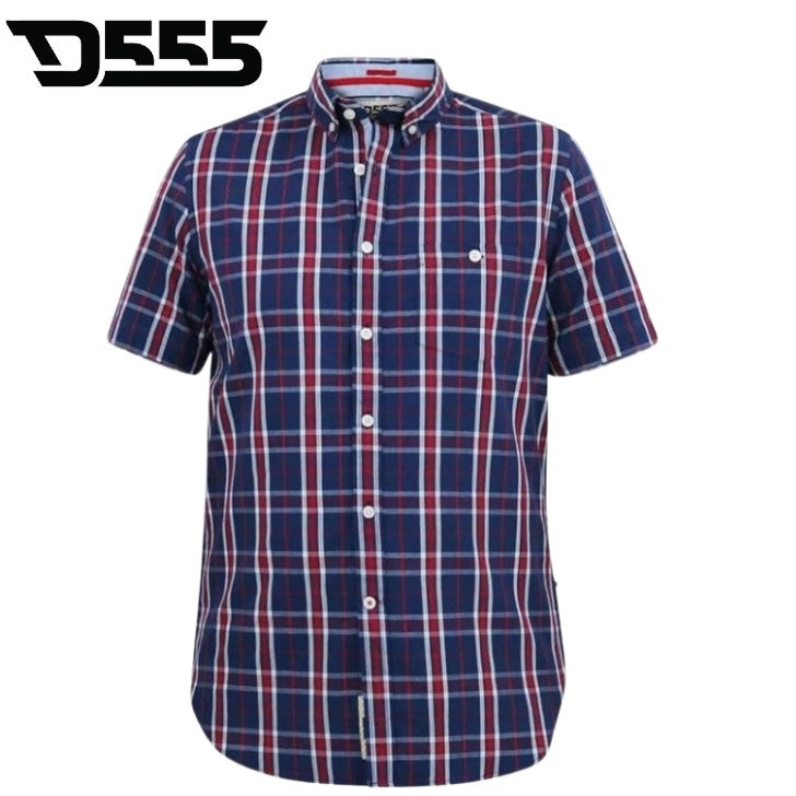 Duke Royston Red & Blue Check Shirt Blue