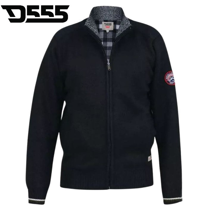Duke Salvatore Zip Navy Knit Sweatshirt Navy