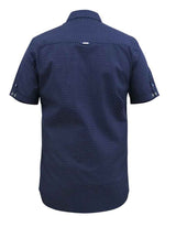 Duke Telford S/S Navy Micro Print Shirt Navy