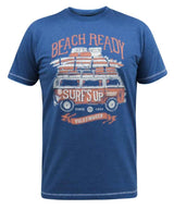 Duke V.W. Beach Print Blue T-Shirt Blue