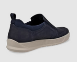 Ecco Byway Nubuck Navy Slip On Shoe Navy
