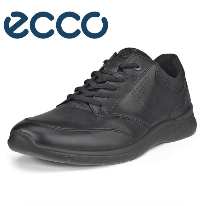 Ecco Irving Black Laced Shoe Black