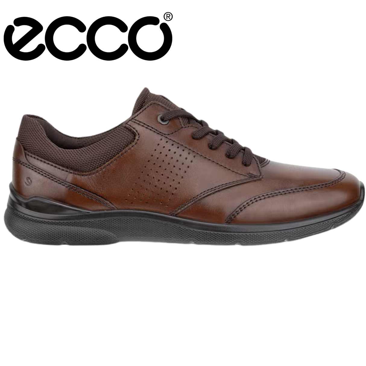 Ecco Irving Leather Brown Lace Shoes Brown