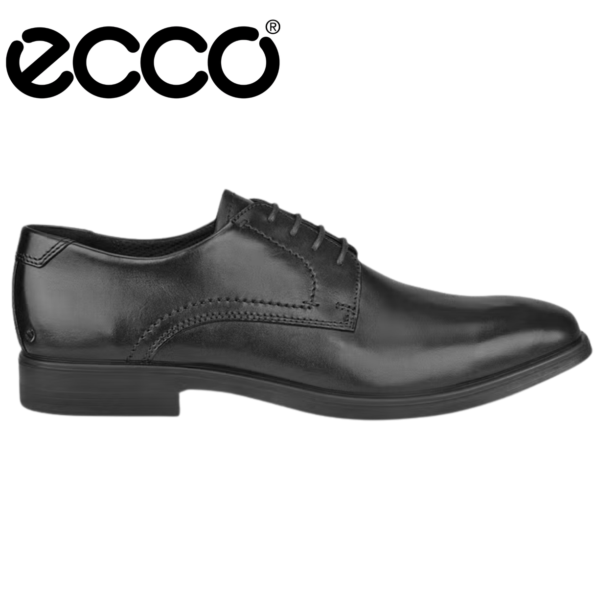 Ecco Melbourne Lace Black Formal Shoe Black