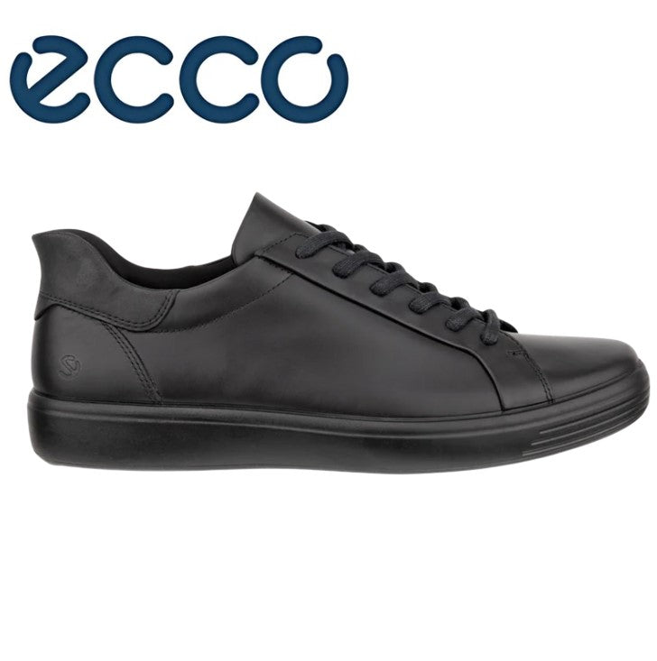 Ecco Soft 7 Black Black Lace Shoes Black
