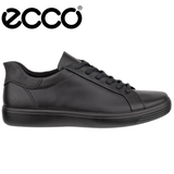 Ecco Soft 7 Leather Black Lace Shoe Black