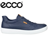 Ecco Soft 7 Marine Leather Trainers Navy