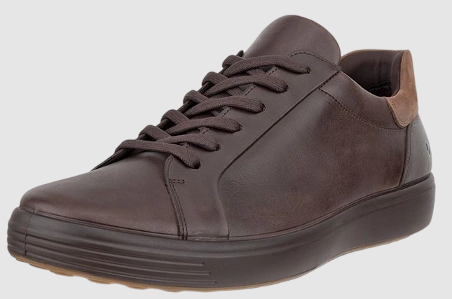 Ecco Soft 7 Leather Mocha Lace Shoe