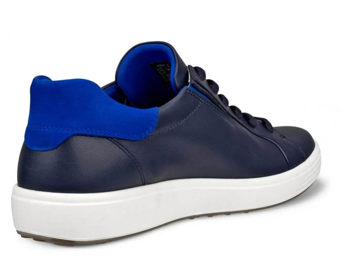 Ecco Soft 7 Leather Marine Lace Shoe Navy