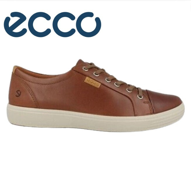 Ecco Soft V.I.I Laced Cognac Shoes Brown Kingsize Ireland