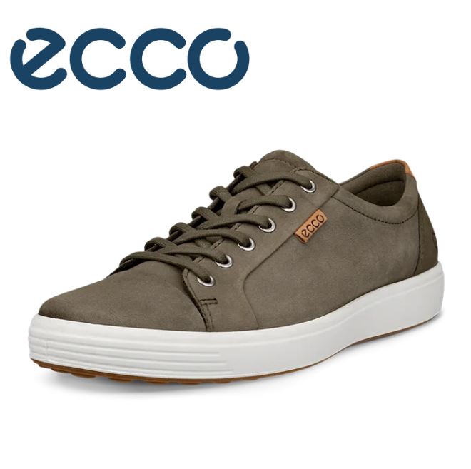 Ecco Soft Vii Tarmac Laced Casual Shoe Grey