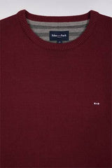 Eden Park Cotton Crew Neck Wine Knit Wine