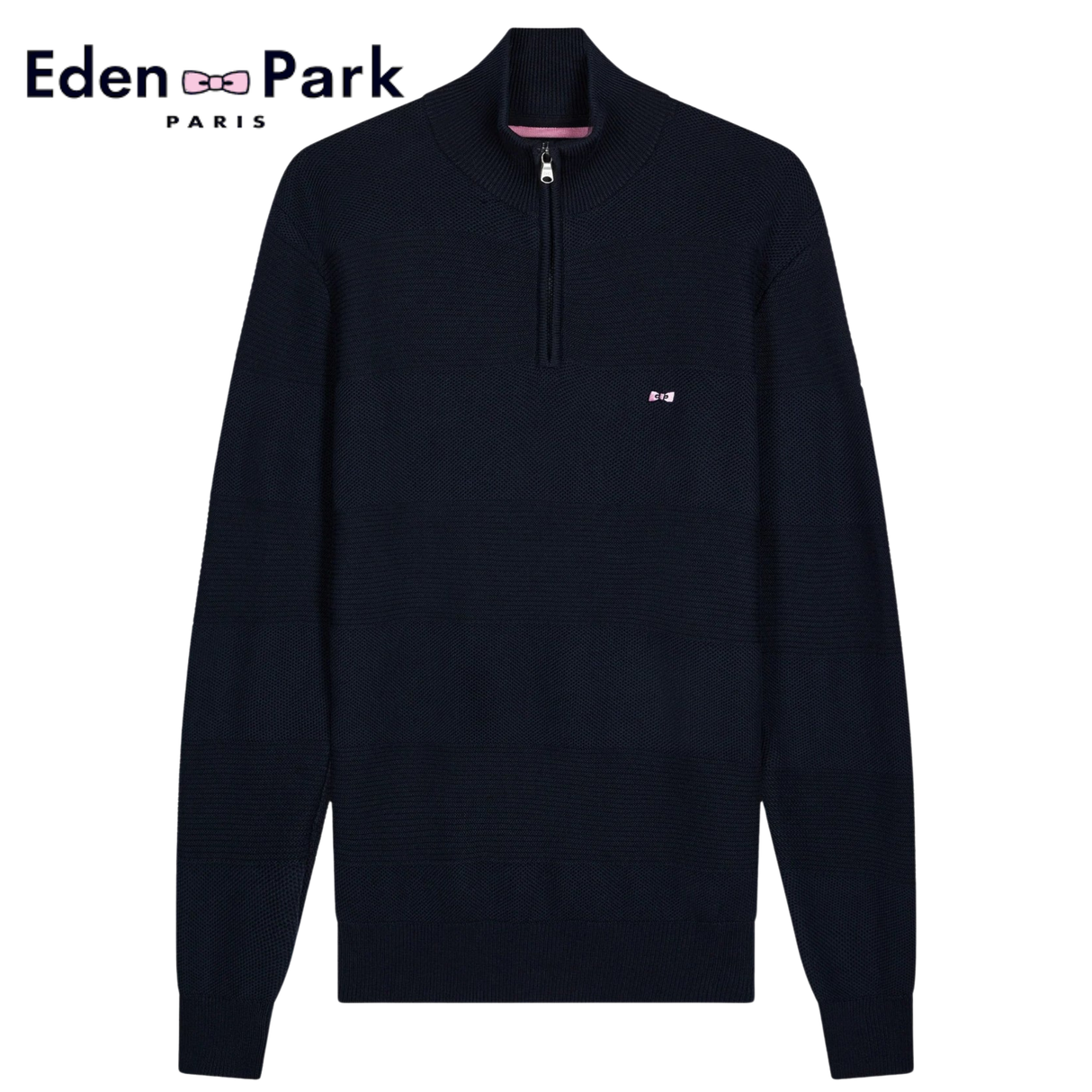 Eden Park Edinburgh Quarter Zip Knit Navy