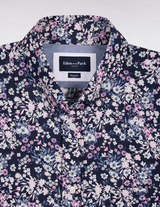 Eden Park Floral Print Poplin Shirt Purple