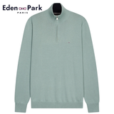 Eden Park Honeycomb 1/4 Zip Sweater Green