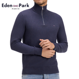 Eden Park Honeycomb 1/4 Zip Navy Sweater Navy