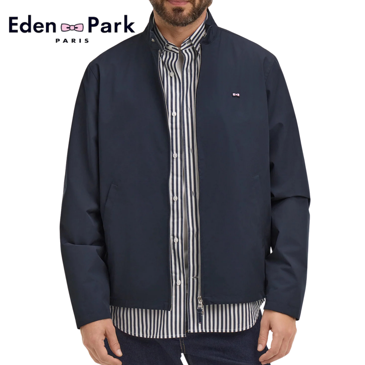 Eden Park Biker Navy Harrington Jacket Navy
