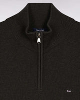 Eden Park Fudge Brown Round Neck Sweater Brown