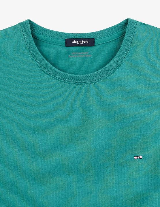 Eden Park Classic Round Neck Green Tee Green