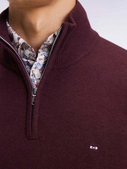 Eden Park Edinburgh Wine 1/4 Zip Knit Wine