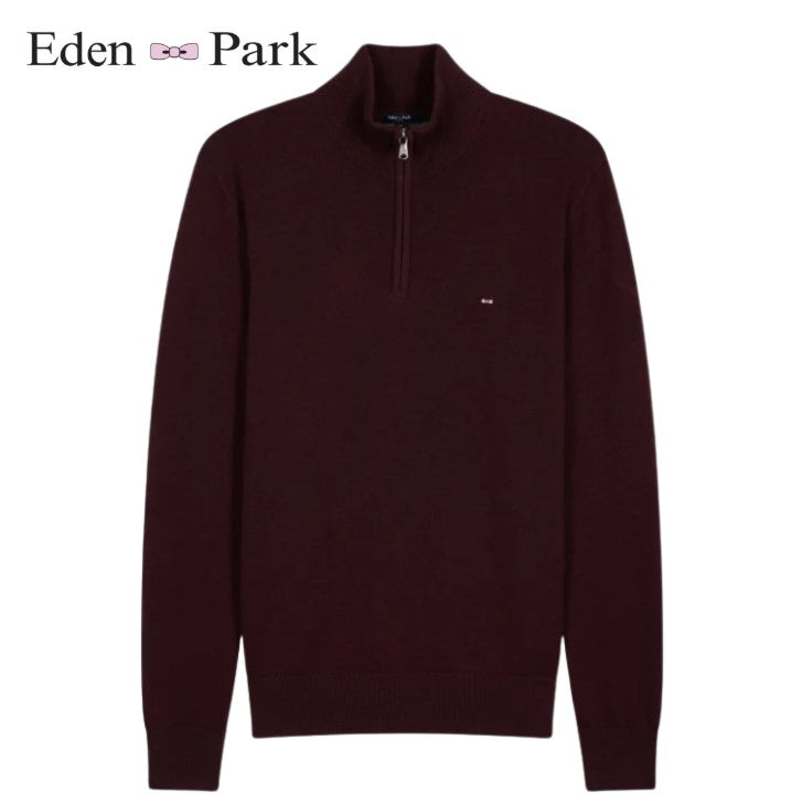 Eden Park Edinburgh Wine 1/4 Zip Knit Wine
