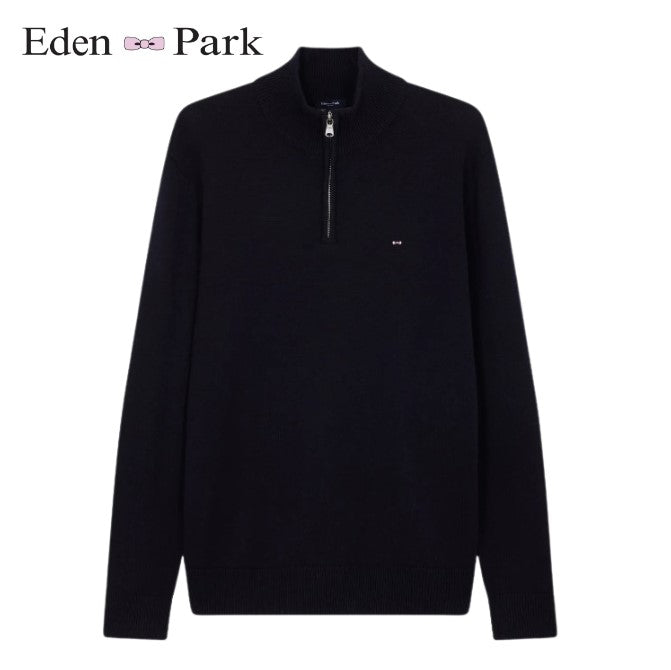Eden Park Edinburgh Quarter Zip Knit Navy