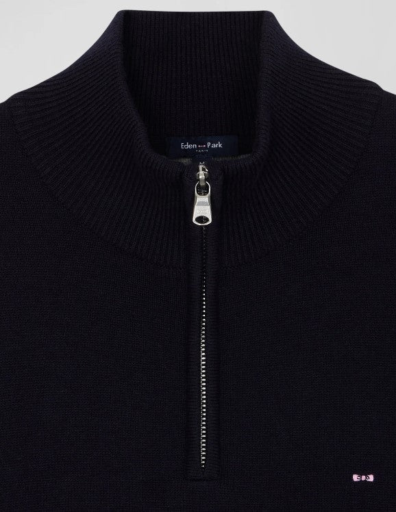 Eden Park Edinburgh Quarter Zip Knit Navy