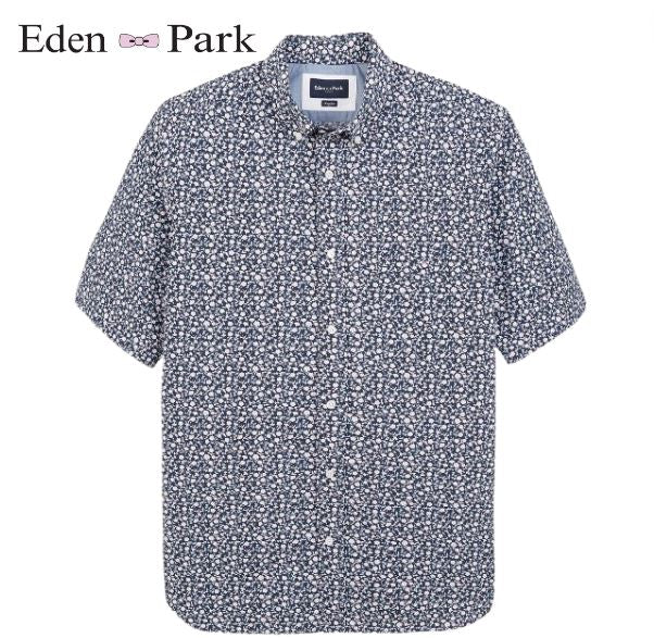 Eden Park Exclusive Floral Print Shirt Navy