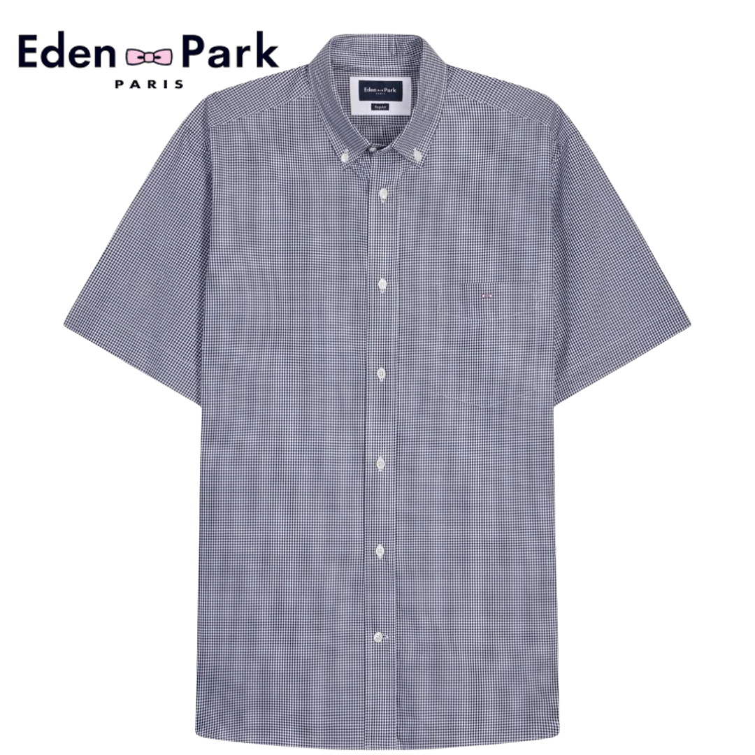 Eden Park Zodiac Gingham Check Shirt Navy